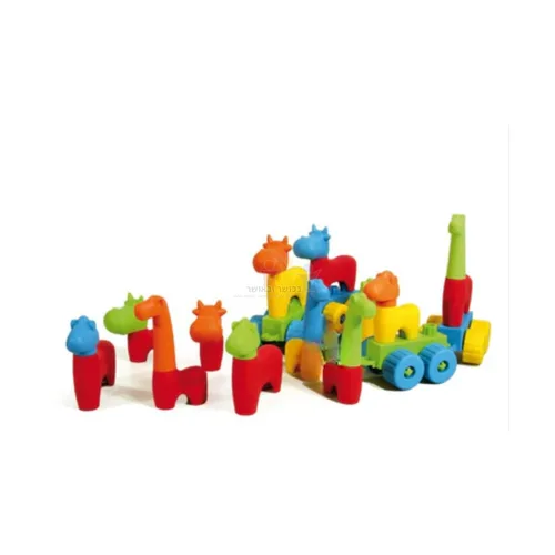 דופלו חיות רכות מסיליקון + גלגלים - 44 חלקים