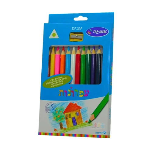 מארז 12 עפרונות צבעוניים עבים