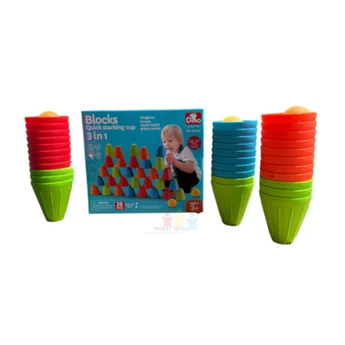 מגדל כוסות לגובה - 38 חלקים
