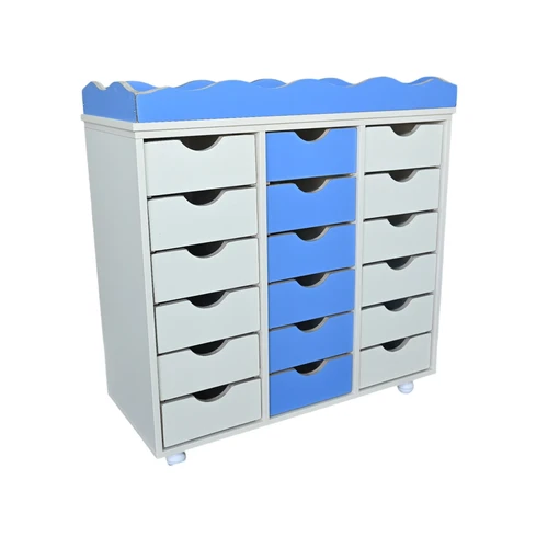 ארון 18 מגירות + פס צבעוני גל