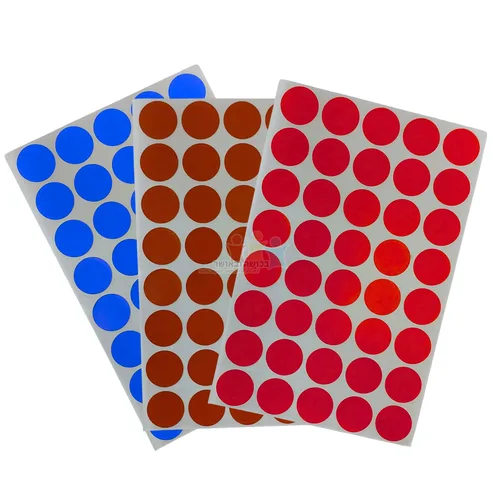 מדבקות מעורב צבעים 19 מ''מ