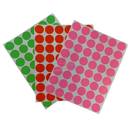 מדבקות מעורב צבעים 17 מ''מ