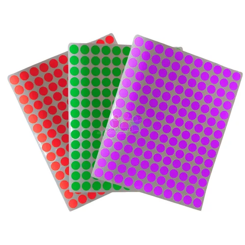 מדבקות מעורב צבעים 10 מ''מ