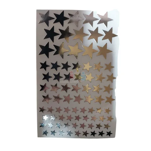 מדבקות כוכבים כסף 3 גדלים