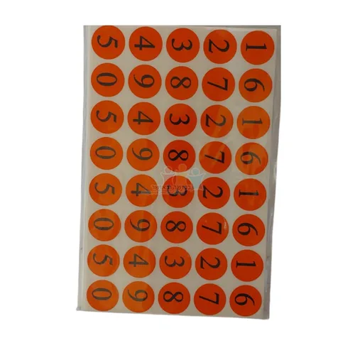 מדבקות מספרים צבעוני