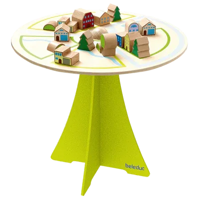 עיר מתנדנדת משחק עץ בלדוק